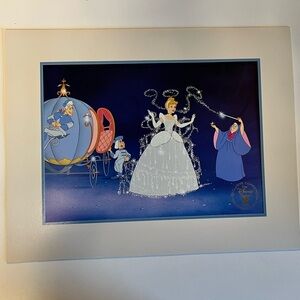 Disney Cinderella 1995 Lithograph Print